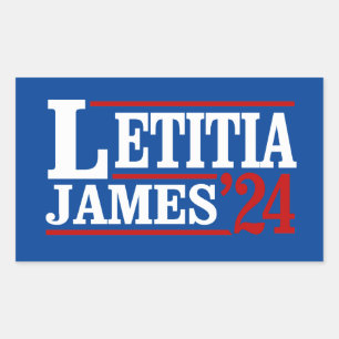 Pegatina Rectangular Letitia James 2024