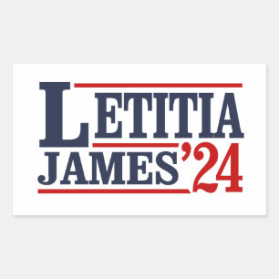 Pegatina Rectangular Letitia James 2024