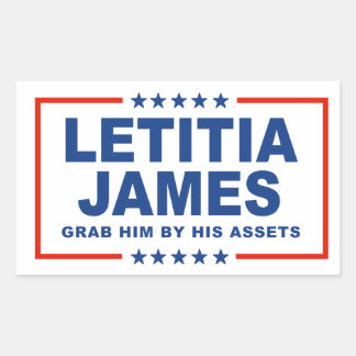 Pegatina Rectangular Letitia James - Agarrarlo por sus activos
