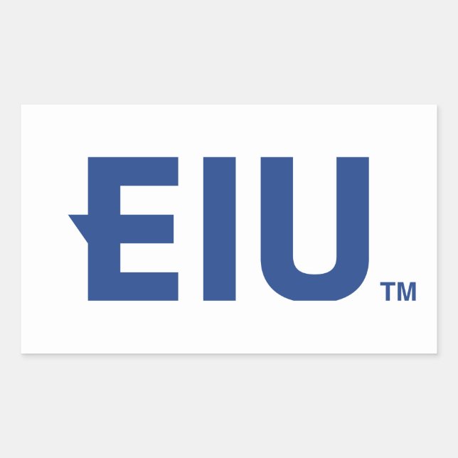 Pegatina Rectangular Letra de bloque EIU (Anverso)