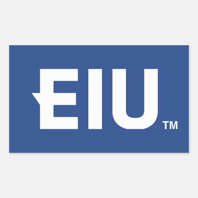 Pegatina Rectangular Letra de bloque EIU (Anverso)
