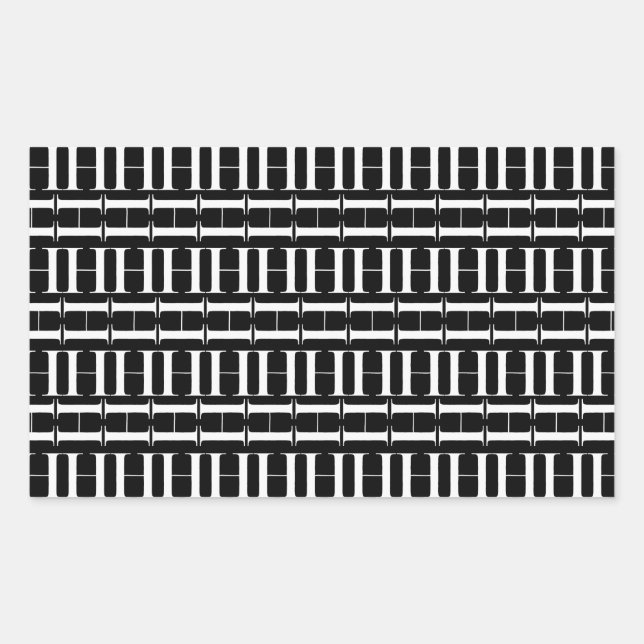 Pegatina Rectangular Letra inicial monograma H (Anverso)