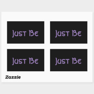 Pegatina Rectangular Letras de lavanda de frases "Just Be"