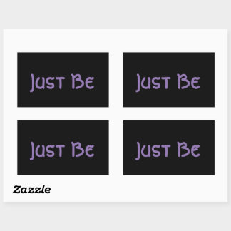 Pegatina Rectangular Letras de lavanda de frases "Just Be"