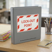 Letrero de seguridad de punto de bloqueo