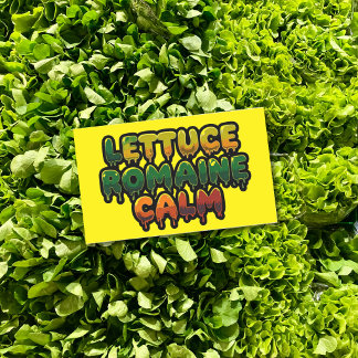 Pegatina Rectangular Lettuce Romaine Calm Drippy Arte de texto