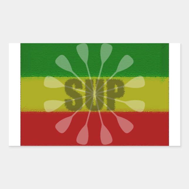 Pegatina Rectangular Levantar la silla de remo, paleta de remo (Anverso)