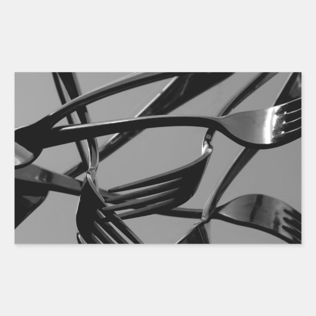 Pegatina Rectangular Levitación de horquilla (Anverso)