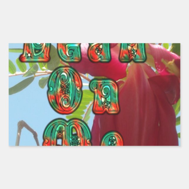 Pegatina Rectangular Leyenda inspiradora Sobre Mí Impresión De Arte Flo (Anverso)