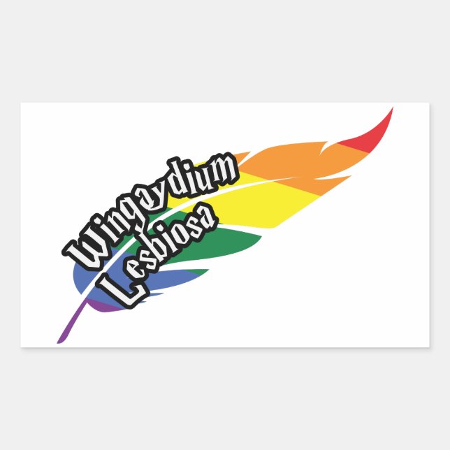 Pegatina Rectangular LGBTQ divertida | Jugar con palabras | Orgullo | A (Anverso)