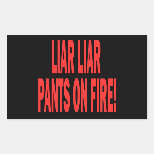 Pegatina Rectangular Liar Liar (Anverso)