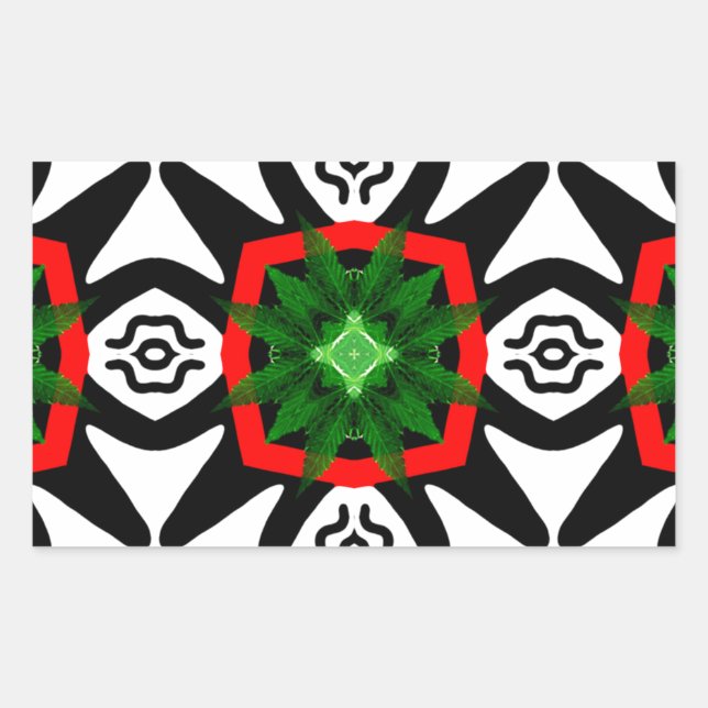 Pegatina Rectangular Liberar la hierba_ (Anverso)