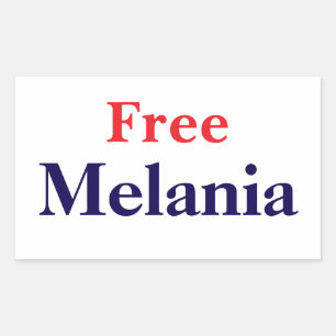 Pegatina Rectangular Liberen a Melania