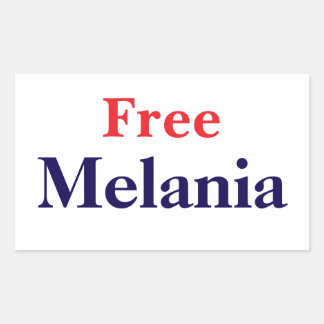 Pegatina Rectangular Liberen a Melania