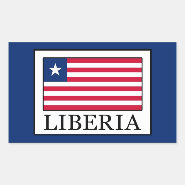 Pegatina Rectangular Liberia (Anverso)