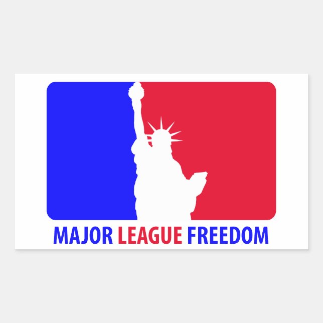 Pegatina Rectangular Libertad de la Liga Mayor (Anverso)
