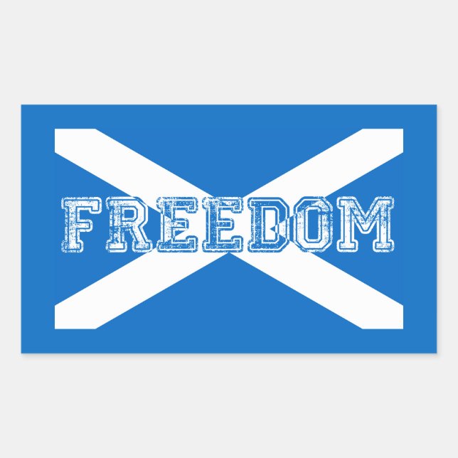 Pegatina Rectangular Libertad en Escocia (Anverso)