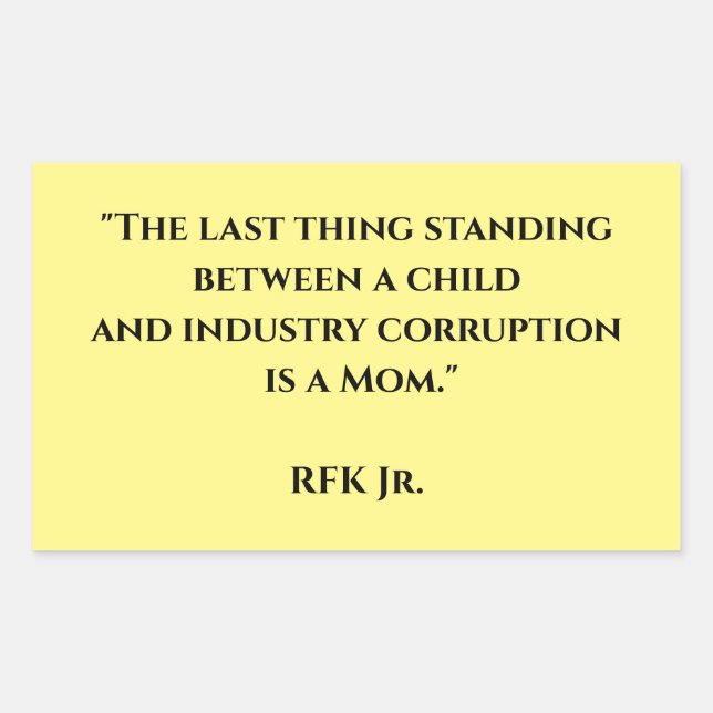 Pegatina Rectangular Libertad médica, Anti-Vax, Ex-Vax, RFK Jr. (Anverso)