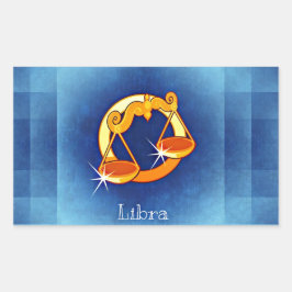 Pegatina Rectangular libra horoscope