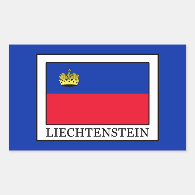 Pegatina Rectangular Liechtenstein (Anverso)