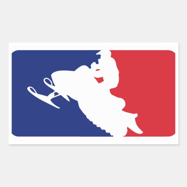 Pegatina Rectangular Liga Mayor Snowmobiler (Anverso)