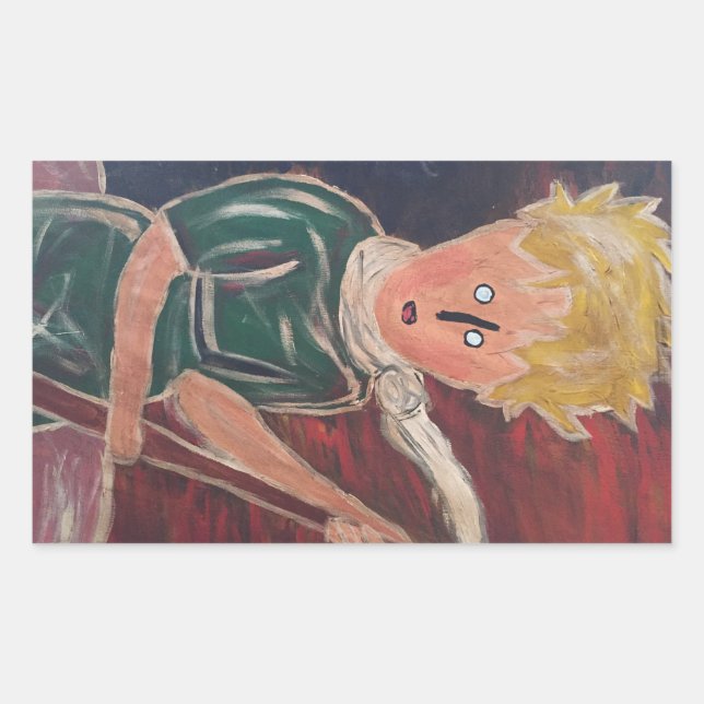 Pegatina Rectangular Lil Pee (Anverso)