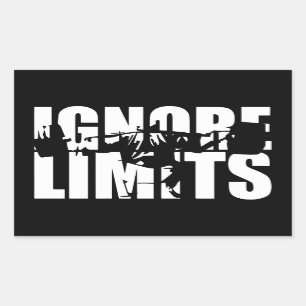 Pegatina Rectangular LÍMITES IGNORE - Motivación del entrenamiento del 