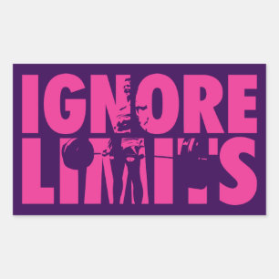 Pegatina Rectangular LÍMITES IGNORE - Motivación para la elevación de p