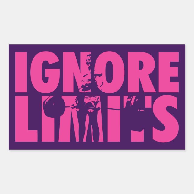 Pegatina Rectangular LÍMITES IGNORE - Motivación para la elevación de p (Anverso)