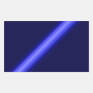 Pegatina Rectangular Línea Azul delgada