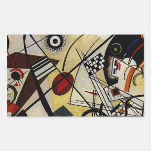 Pegatina Rectangular Línea transversal ininterrumpida de Kandinsky