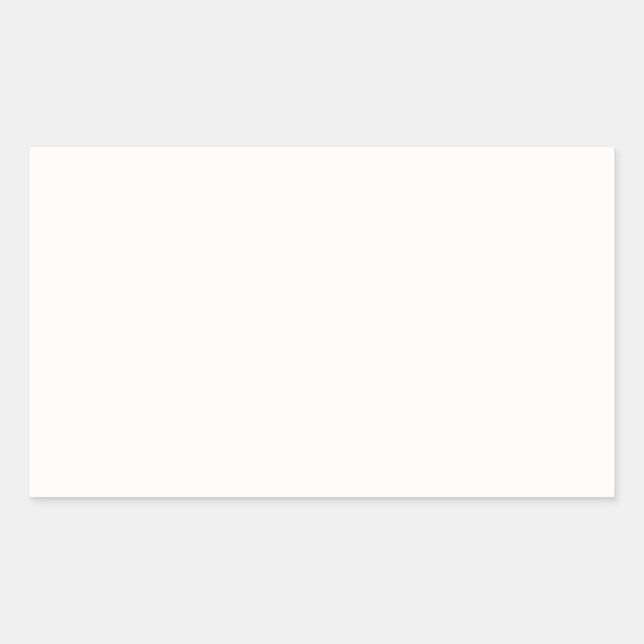 Pegatina Rectangular Linen White (Anverso)