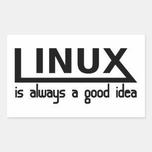 Pegatina Rectangular Linux