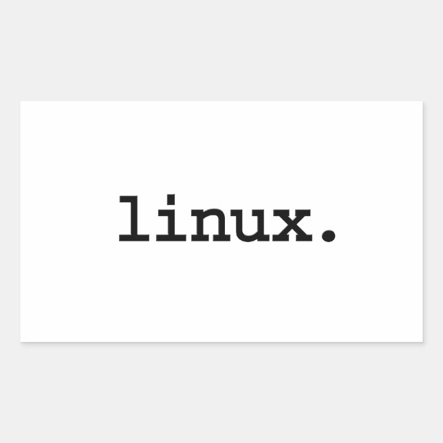 Pegatina Rectangular linux. (Anverso)