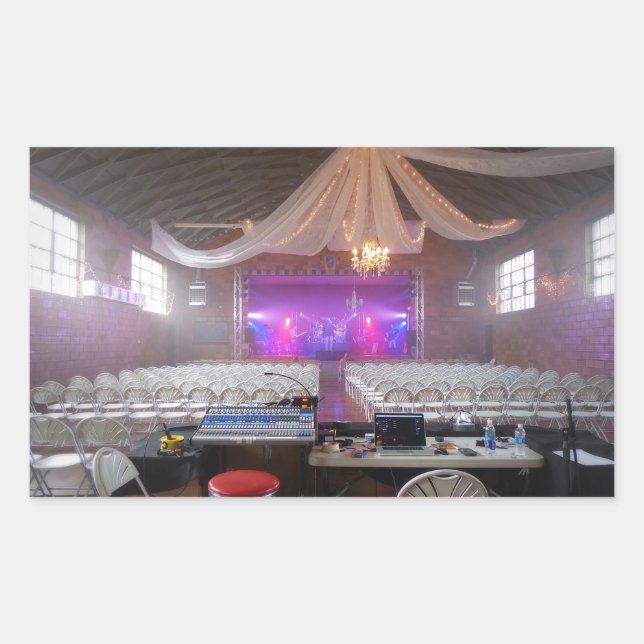 Pegatina Rectangular Listo para un concierto (Anverso)