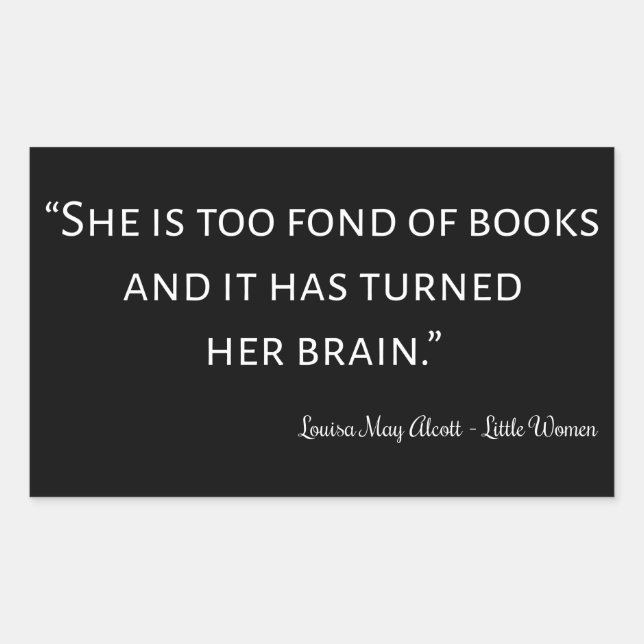 Pegatina Rectangular Little Women Quote II - Classic Style (Anverso)