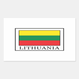 Pegatina Rectangular Lituania