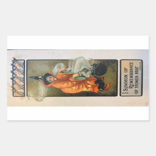 Pegatina Rectangular Llamo a la memoria de las cosas del pasado vintage