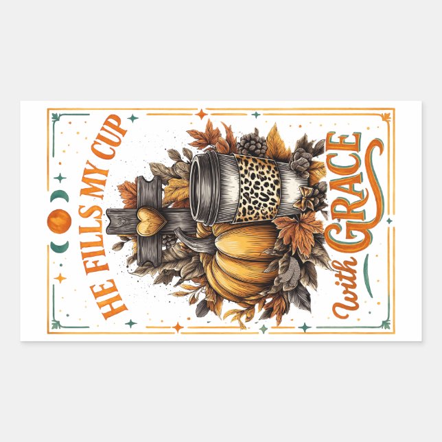 Pegatina Rectangular Llena Mi Copa... (Anverso)