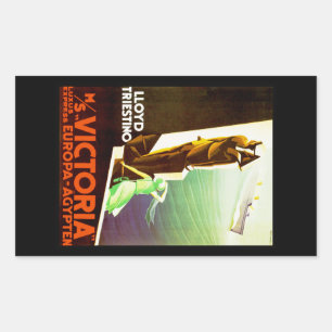 Pegatina Rectangular Lloyd Triestino ms Victoria