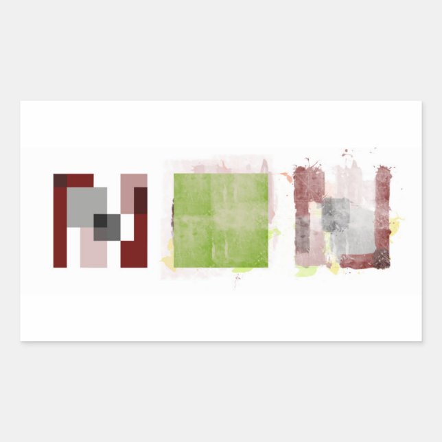 Pegatina Rectangular Lo bueno, lo malo y la idea 2014 (Anverso)