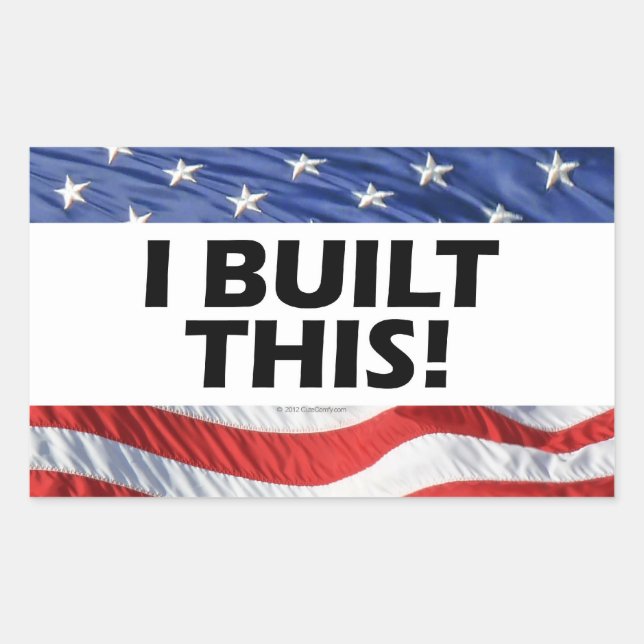 Pegatina Rectangular ¡Lo Construí! (Anverso)