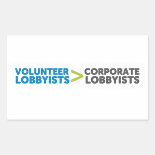 Pegatina Rectangular Lobistas voluntarios > Grupos de presión corporati
