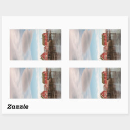 Pegatina Rectangular Lofoton Pshing Village - Noruega Rectangular Stick