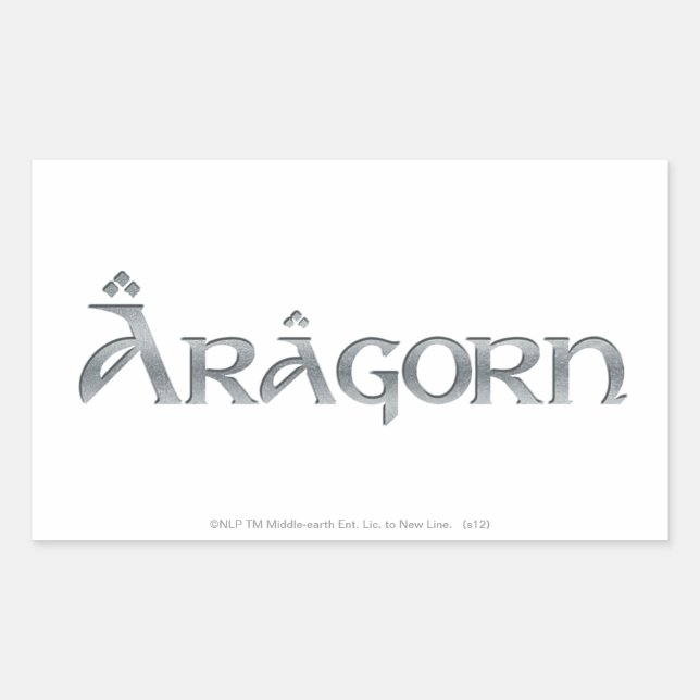 Pegatina Rectangular Logo de Aragorn (Anverso)