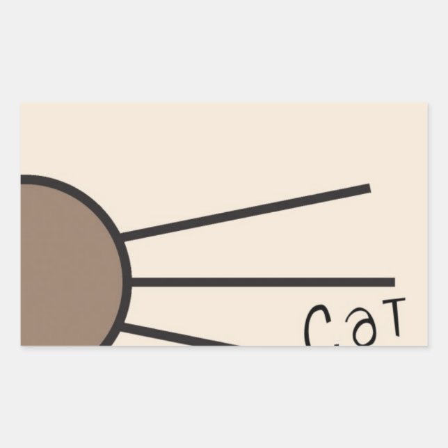 Pegatina Rectangular Logo de CM Whiskers (Anverso)