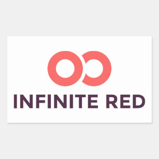 Pegatina Rectangular Logo de Infinite Red