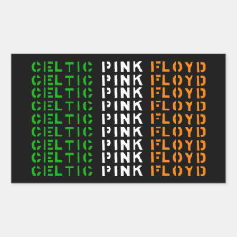 Pegatina Rectangular Logo de la bandera del patrón de la CPF