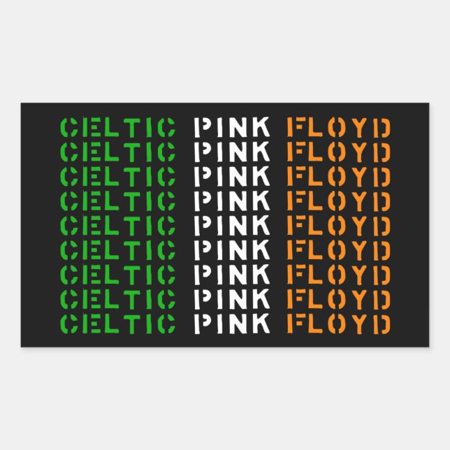 Pegatina Rectangular Logo de la bandera del patrón de la CPF (Anverso)