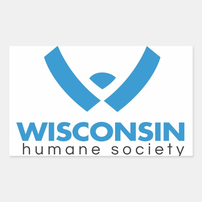 Pegatina Rectangular Logo de la Sociedad Humana de Wisconsin 2015 (Anverso)
